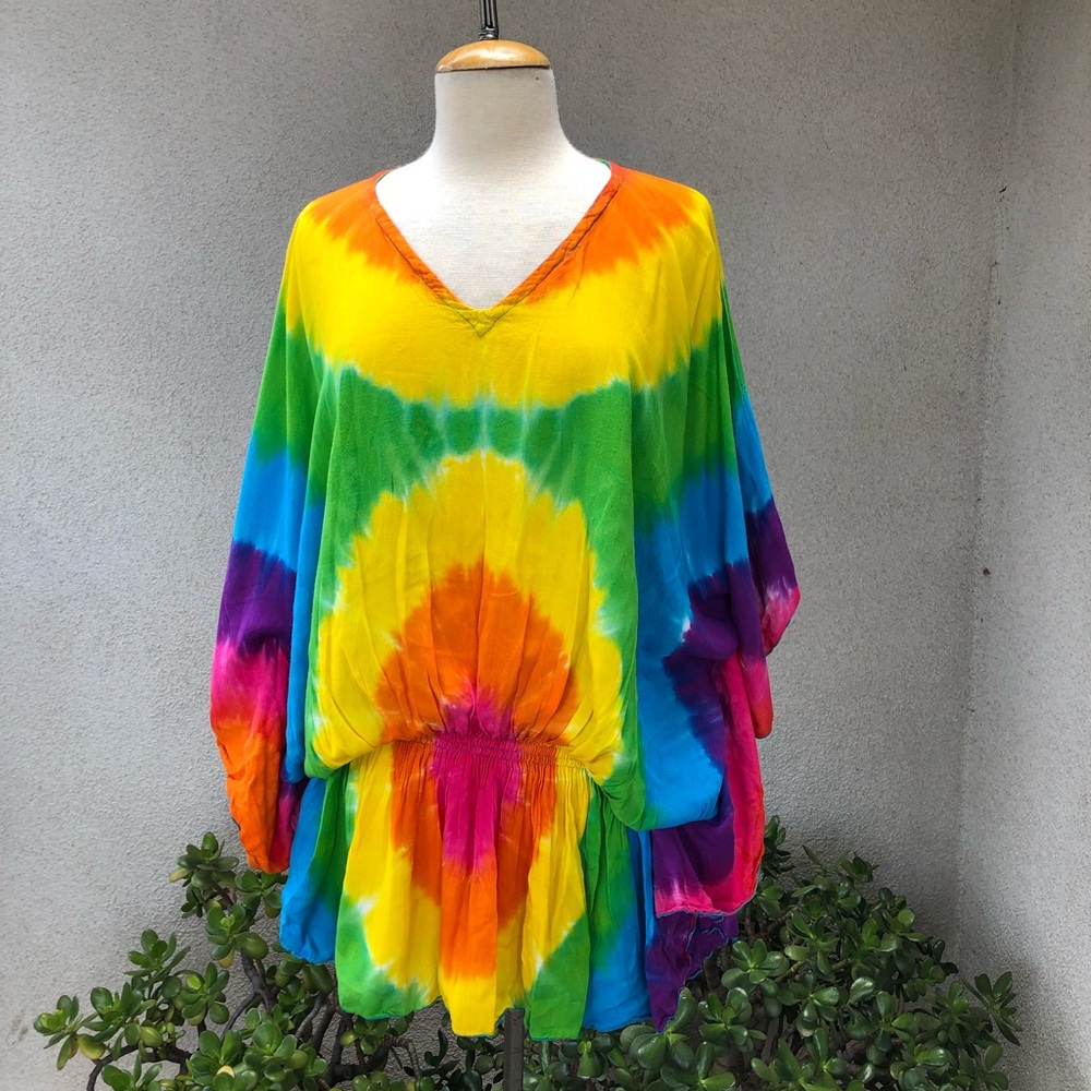 Boho tie dye top tunic 1 size